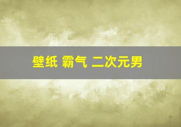 壁纸 霸气 二次元男